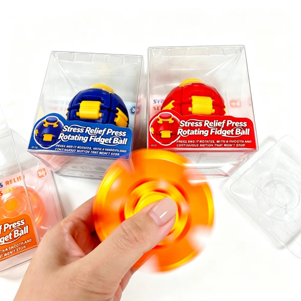 Transforming Fidget Spinner Ball Press to Spin Stress Relief Toy Deformation Sensory Finger Spinner for Adults Relief Gift