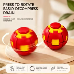 Smooth Spin Fidget Ball Magnetic Design 3D Printed Multi-Color Stress Relief for Adults Office Desk Toy Transforming Fidget Spin