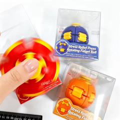 Smooth Spin Fidget Ball Magnetic Design 3D Printed Multi-Color Stress Relief for Adults Office Desk Toy Transforming Fidget Spin