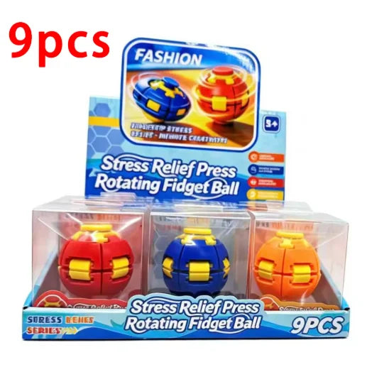 Smooth Spin Fidget Ball Magnetic Design 3D Printed Multi-Color Stress Relief for Adults Office Desk Toy Transforming Fidget Spin